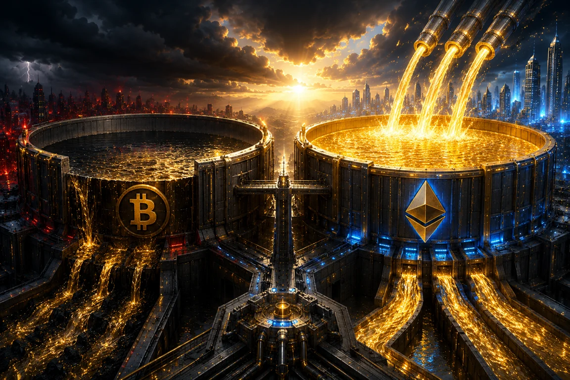 Divergent Fortunes: Ethereum ETFs Gain Traction as Bitcoin Funds Experience Continued Outflows
